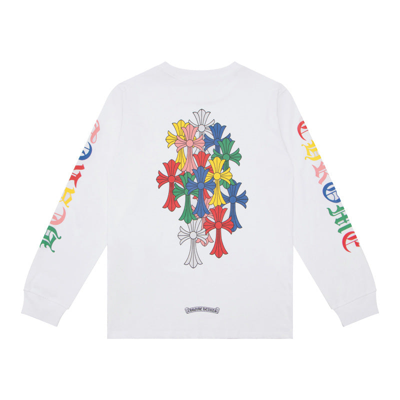 Chrome Hearts Cross Horseshoe Sanskrit Print Long Sleeve Tee Unisex