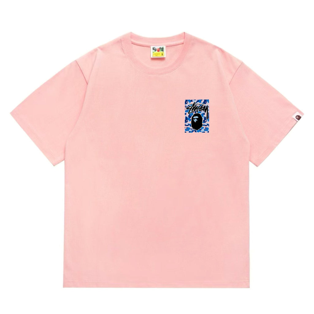 BAPE Blue Camo Black Ape Graphic T-Shirt