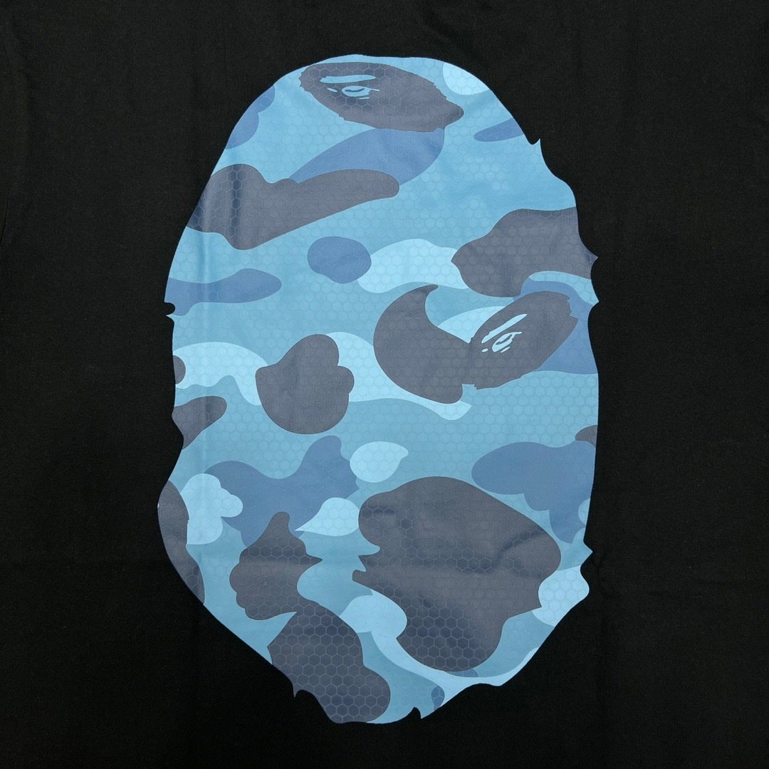 BAPE Blue Camo Ape Head Graphic T-Shirt