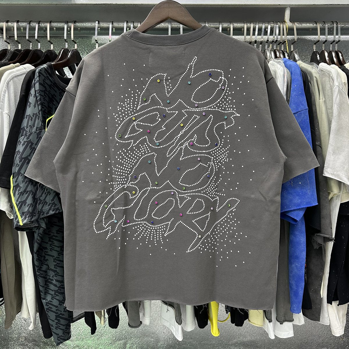 BKYS Revival No Gut No Glory Rhinestone Cropped T-Shirt
