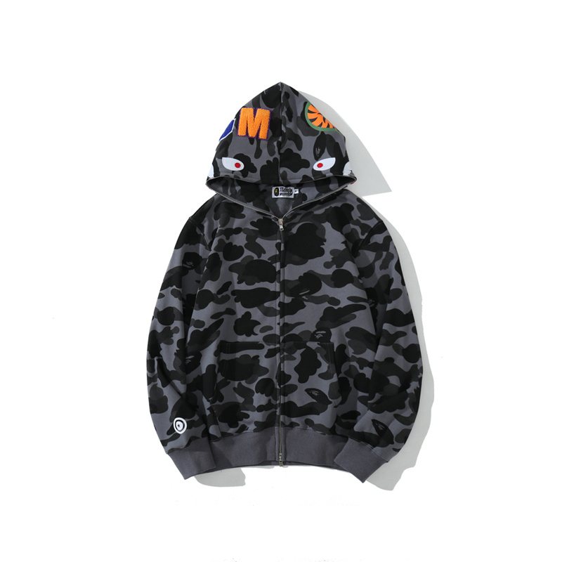 BAPE WGM Shark Camo Zip Hoodie
