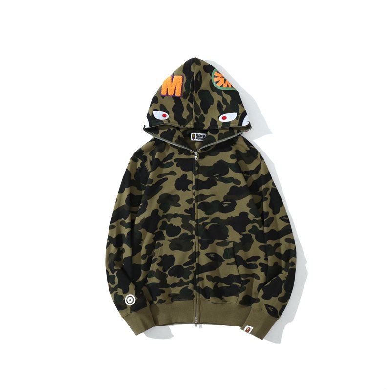 BAPE WGM Shark Camo Zip Hoodie