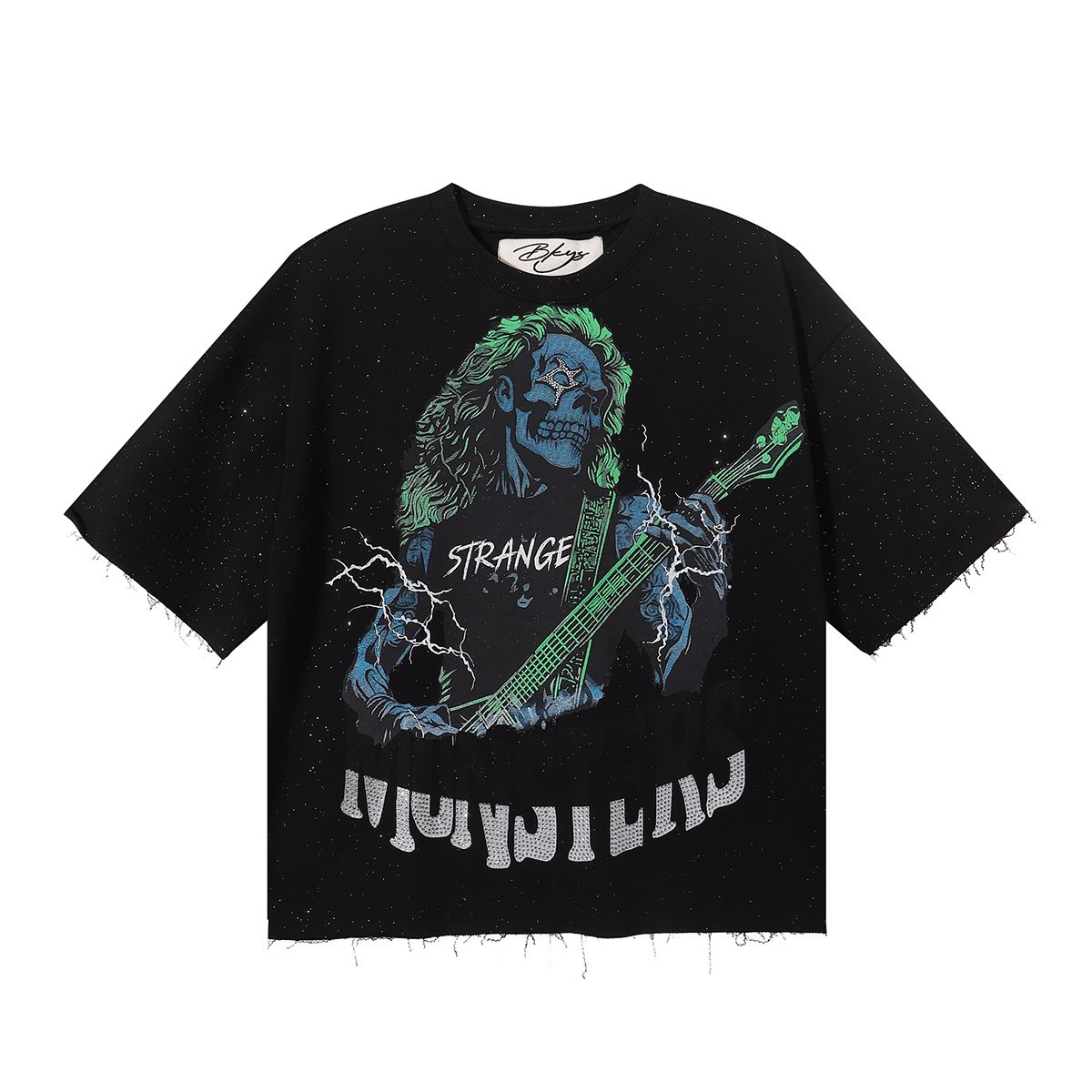 BKYS Revival No Discipline Rhinestone Graphic T-Shirt