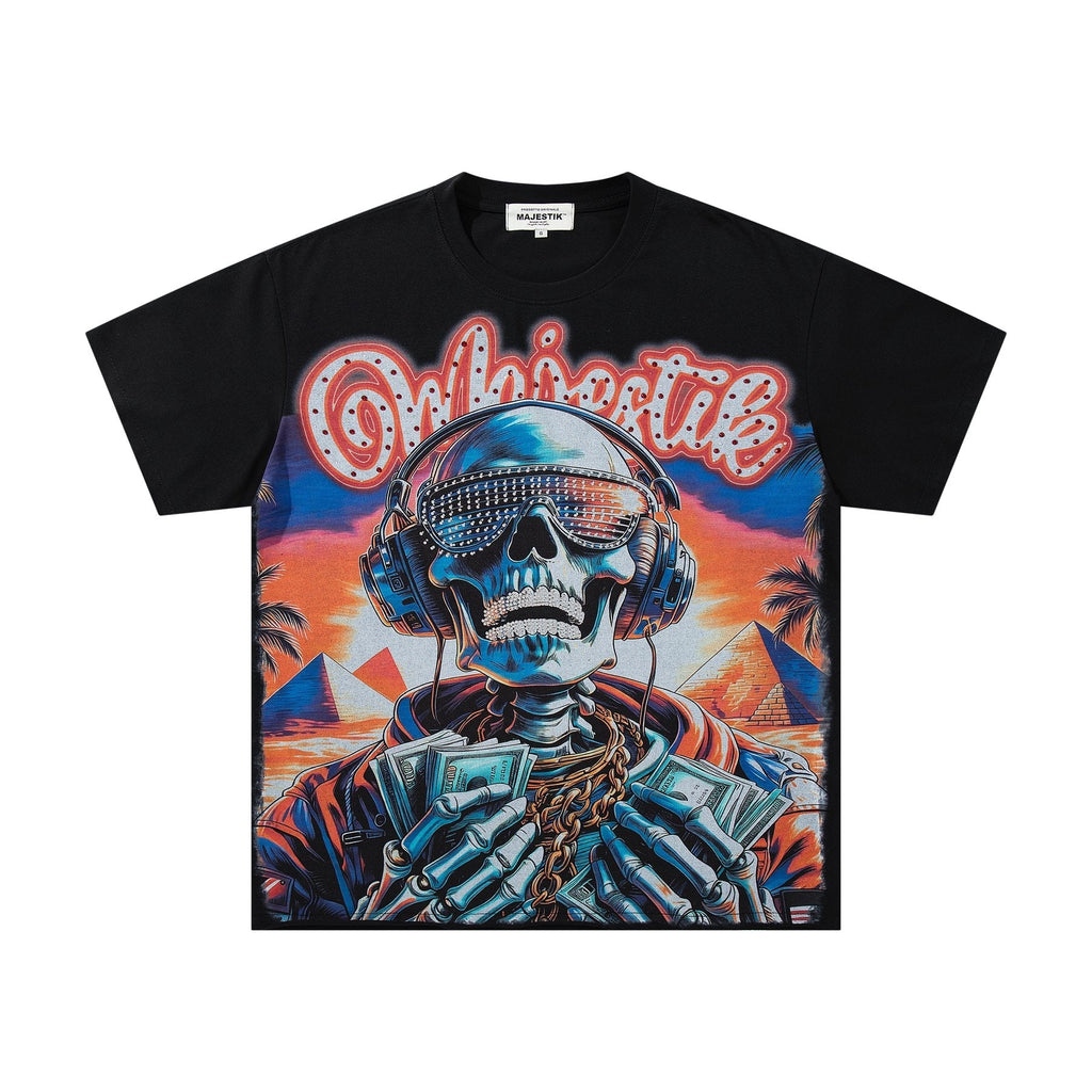 MAJESTIK Skull Graphic Short-Sleeve T-Shirt