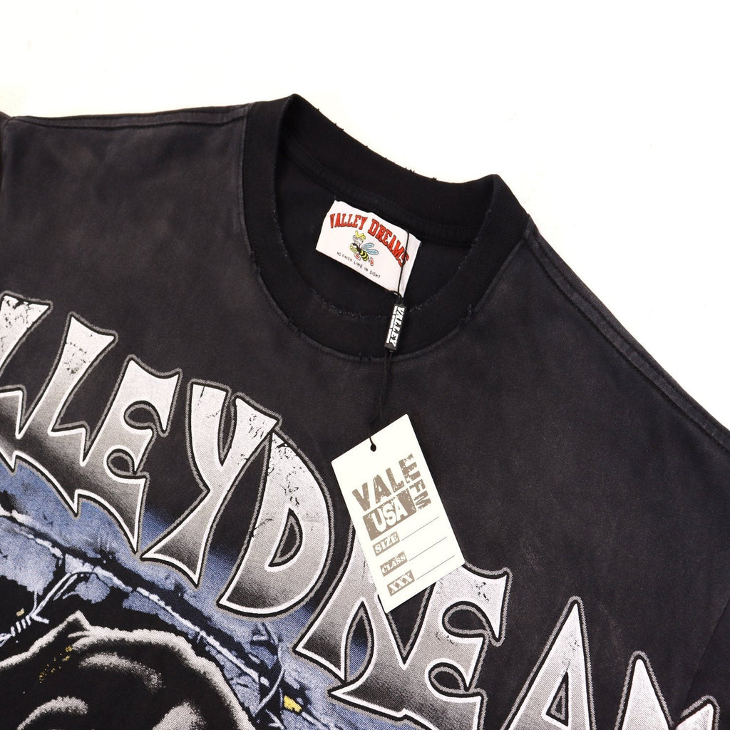 Valley Dreams Rottweiler Graphic Washed Black T-Shirt