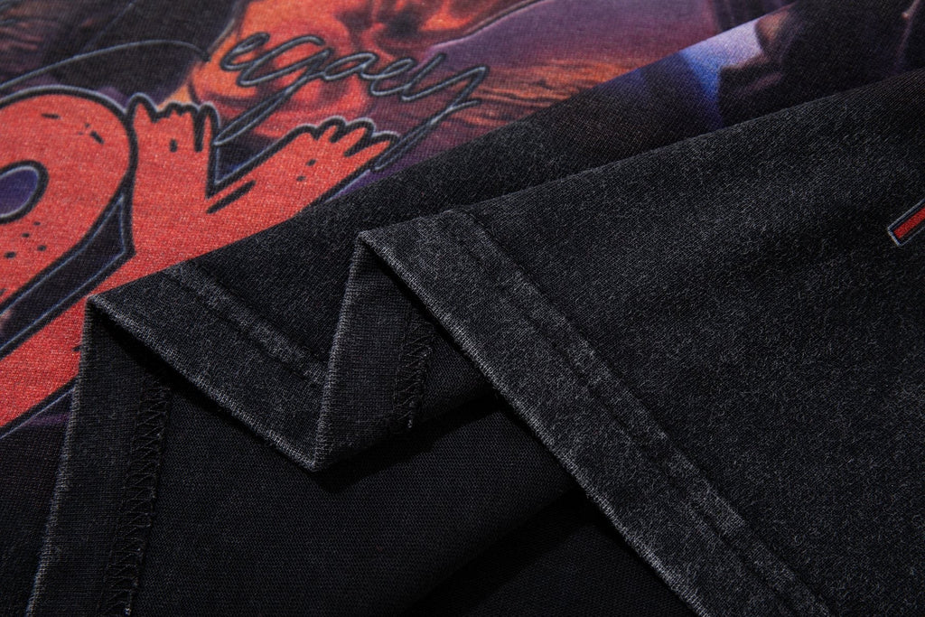 MAJESTIK P71 Rhinestone Graphic T-Shirt
