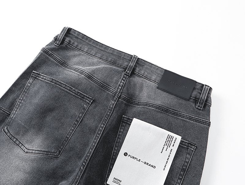 Purple Brand Gray Rhinestone Flared Jeans