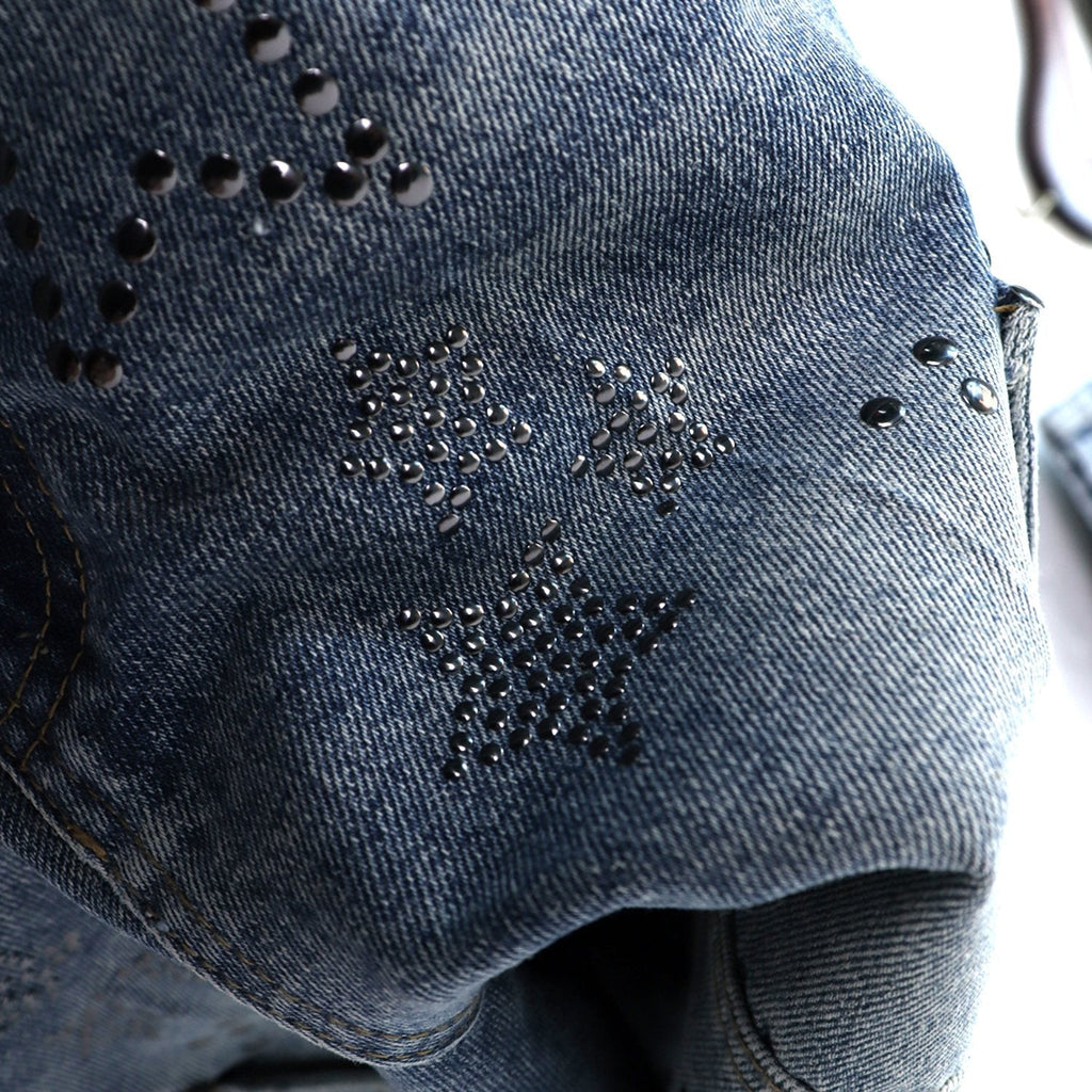 VALLEY Star Rhinestone Denim Cargo Shorts