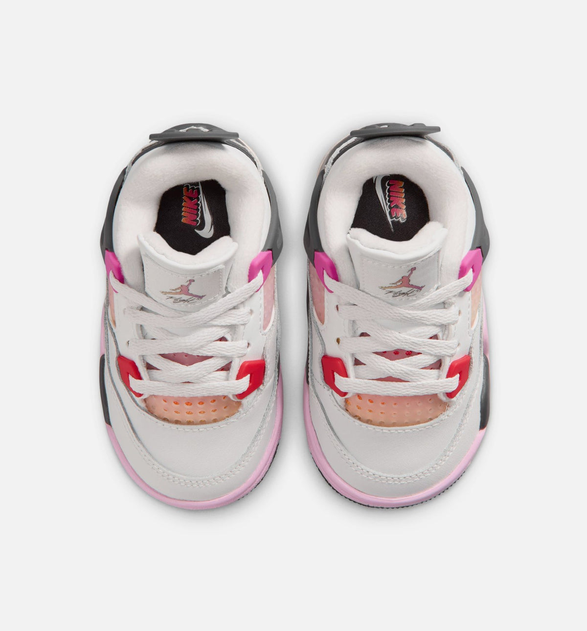 Air Jordan 4 Retro 'Comic' - Infant/Toddler Lifestyle Sneaker (Off White/Fire Pink/Anthracite)