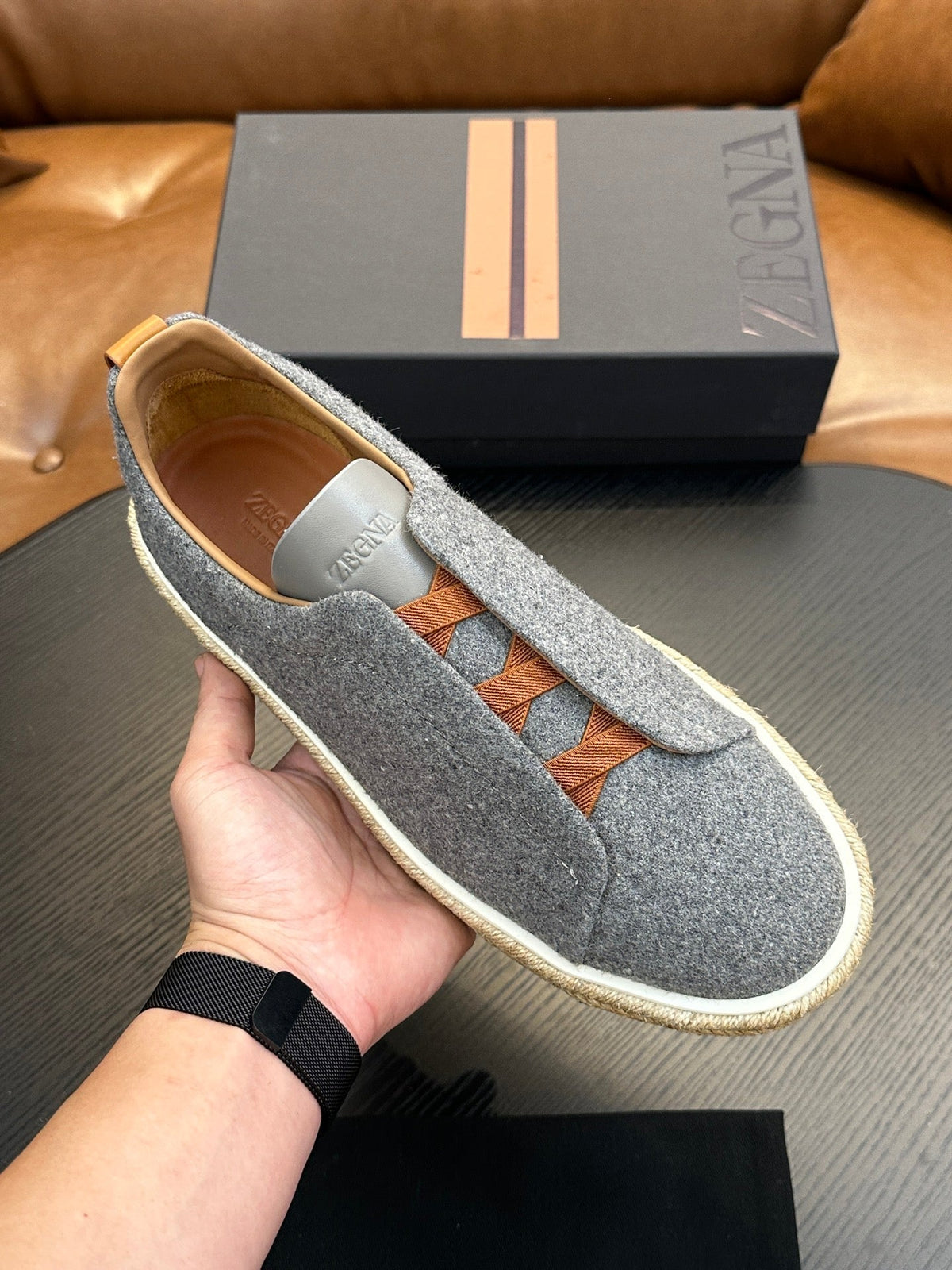 Zegna Triple Stitch Low-Top Sneakers