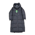New Balance Hooded Long Puffer Coat | Black | Insulated