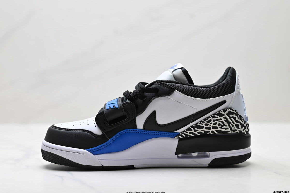 Jordan Legacy 312 Low Black White Royal Blue Sneakers