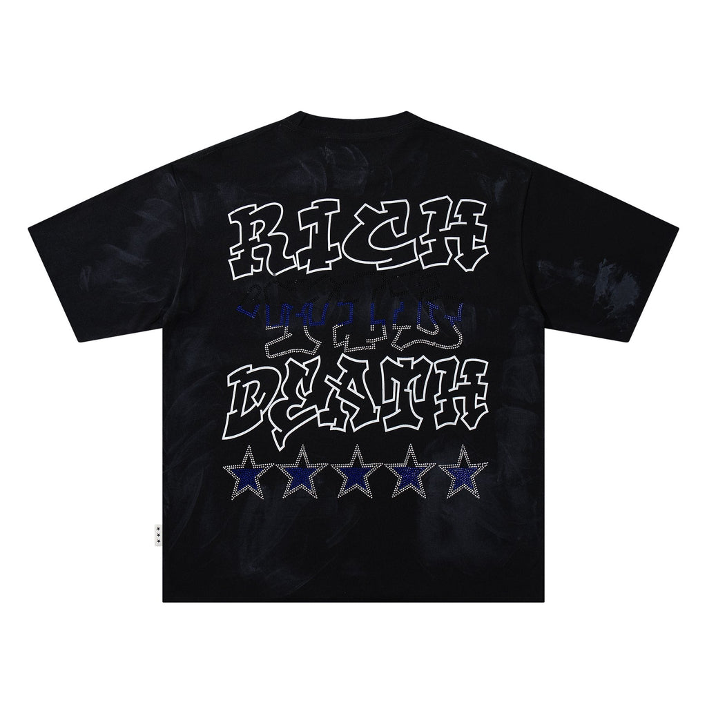 BKYS Revival Rich Death Rhinestone Graphic T-Shirt