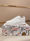 Dolce & Gabbana White Lace-Up Low-Top Sneakers