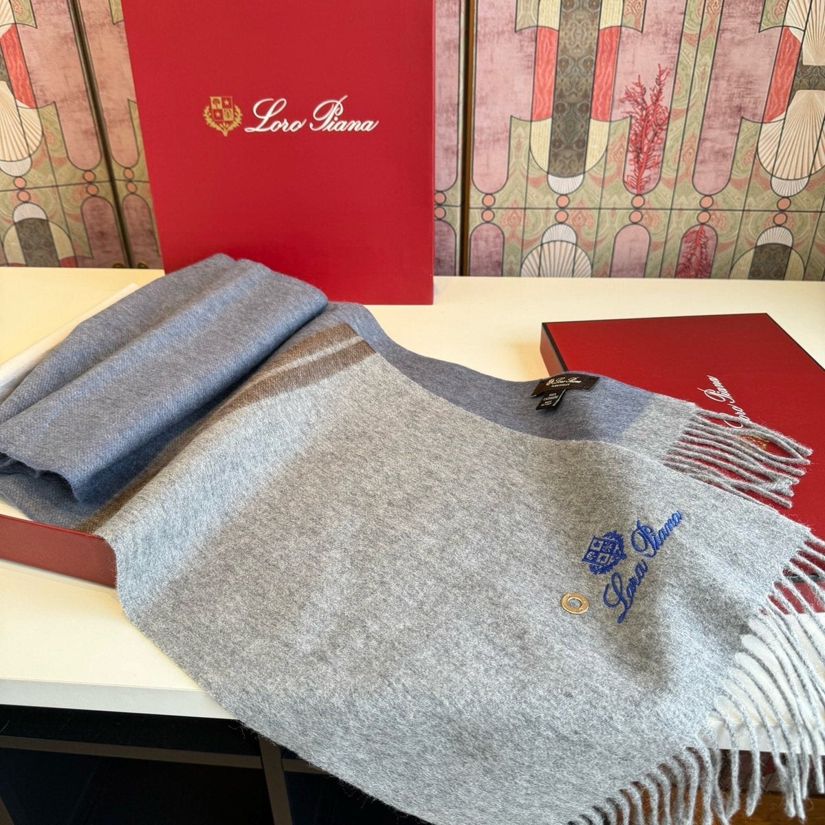 Loro Piana Reversible Fringed Scarf