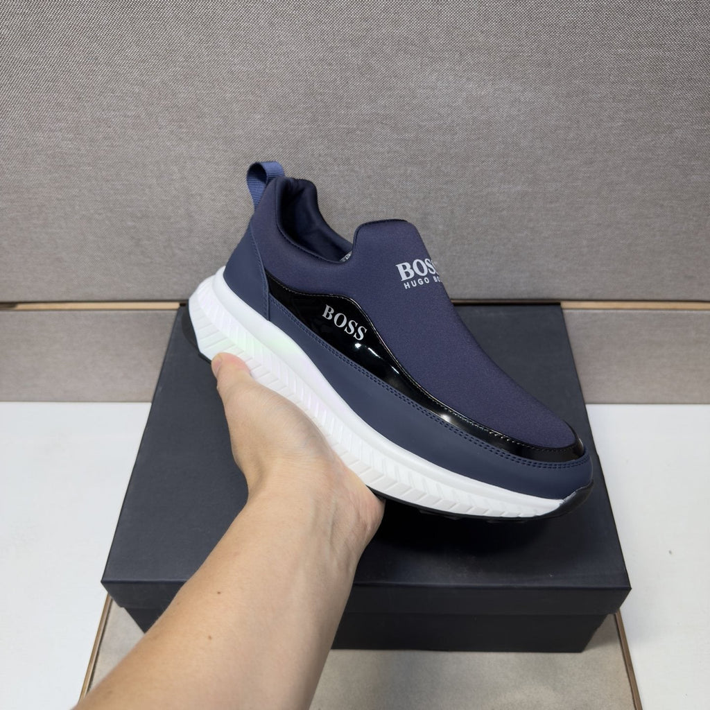 BOSS Men's Contrast-Trim Slip-On Sneakers