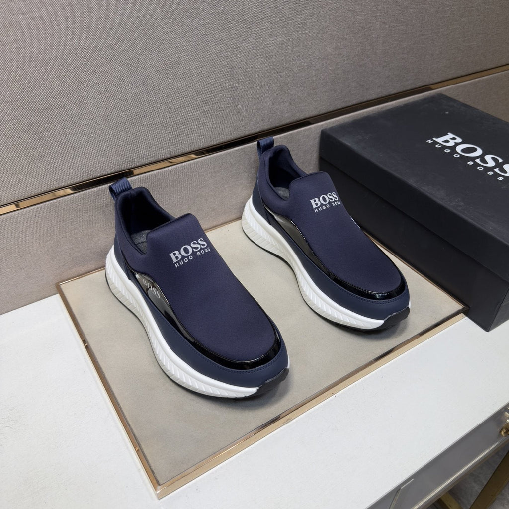 BOSS Men's Contrast-Trim Slip-On Sneakers