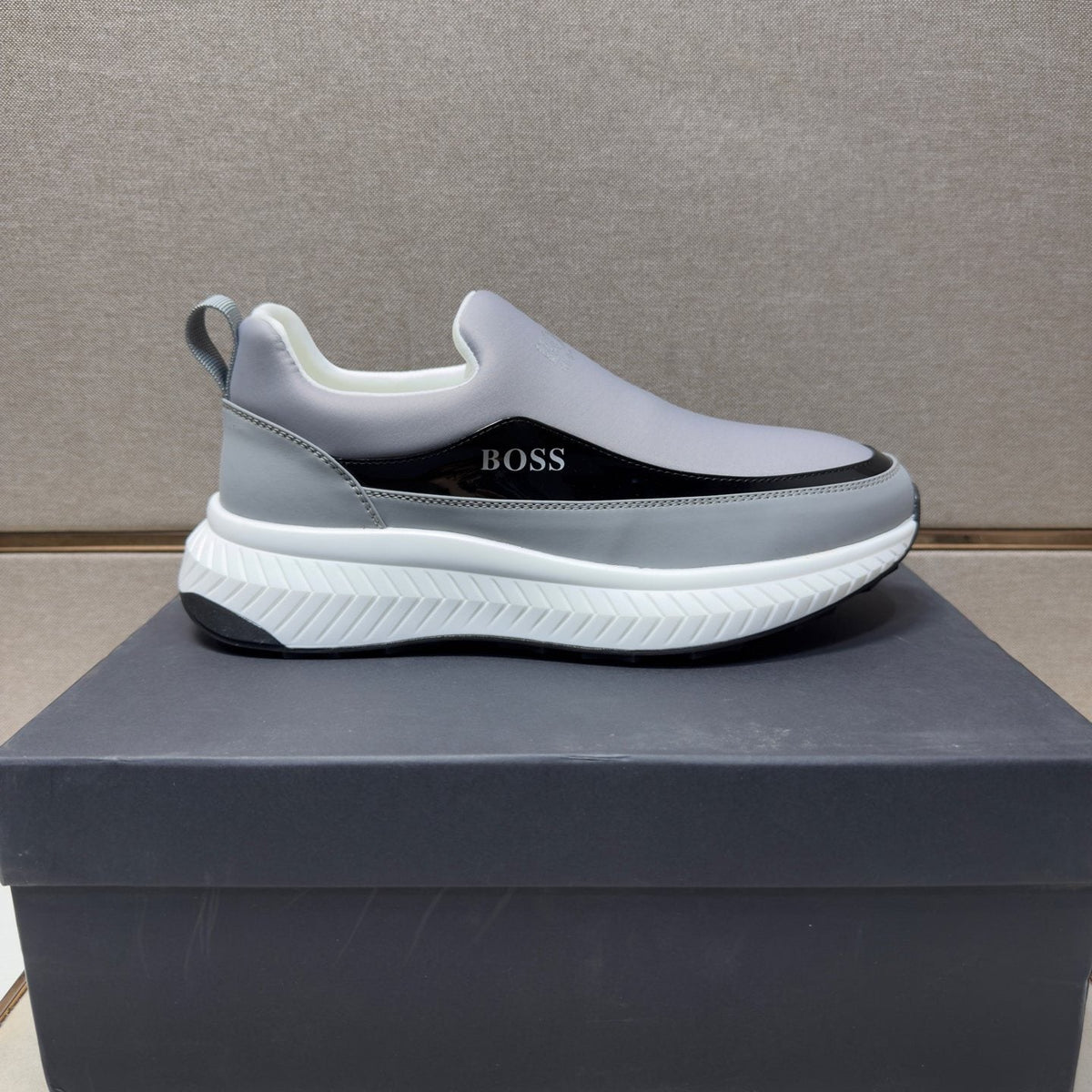BOSS Men's Contrast-Trim Slip-On Sneakers