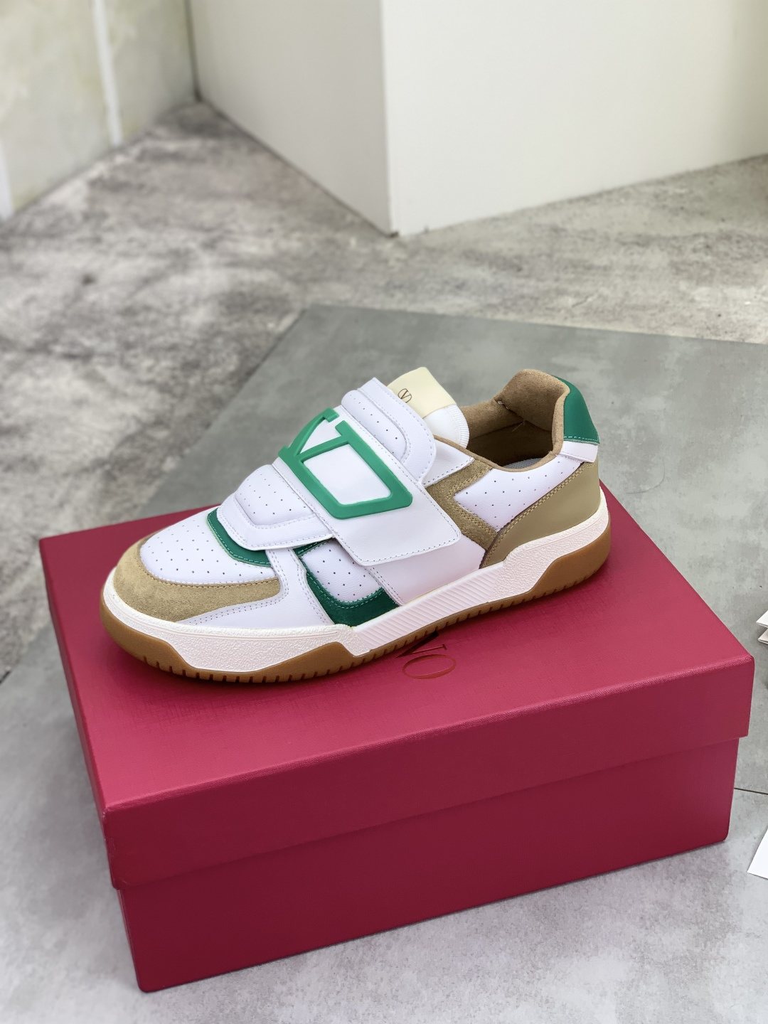 Valentino Double-Strap Low-Top Sneakers