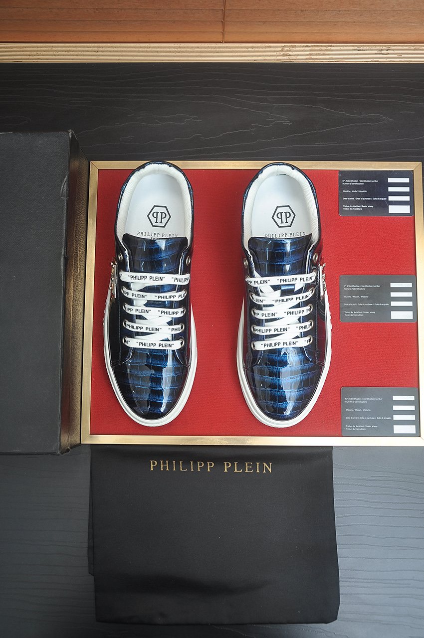 Philipp Plein Plaid Low-Top Sneakers