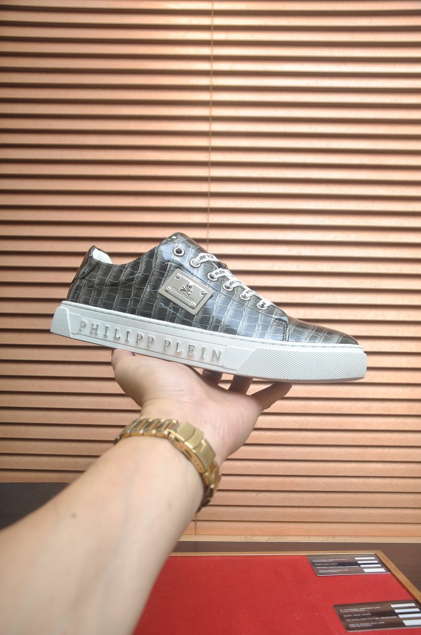 Philipp Plein Plaid Low-Top Sneakers