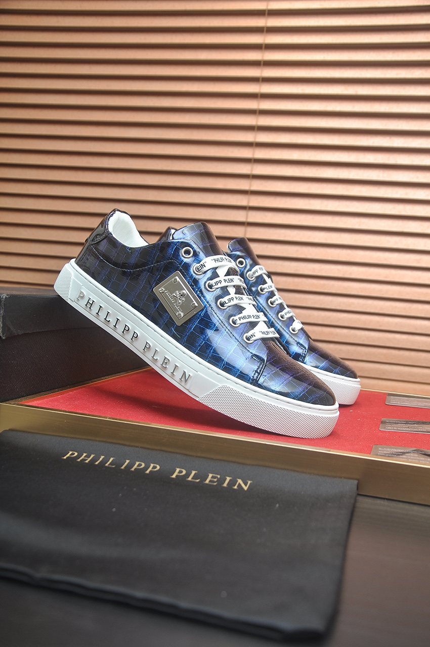 Philipp Plein Plaid Low-Top Sneakers