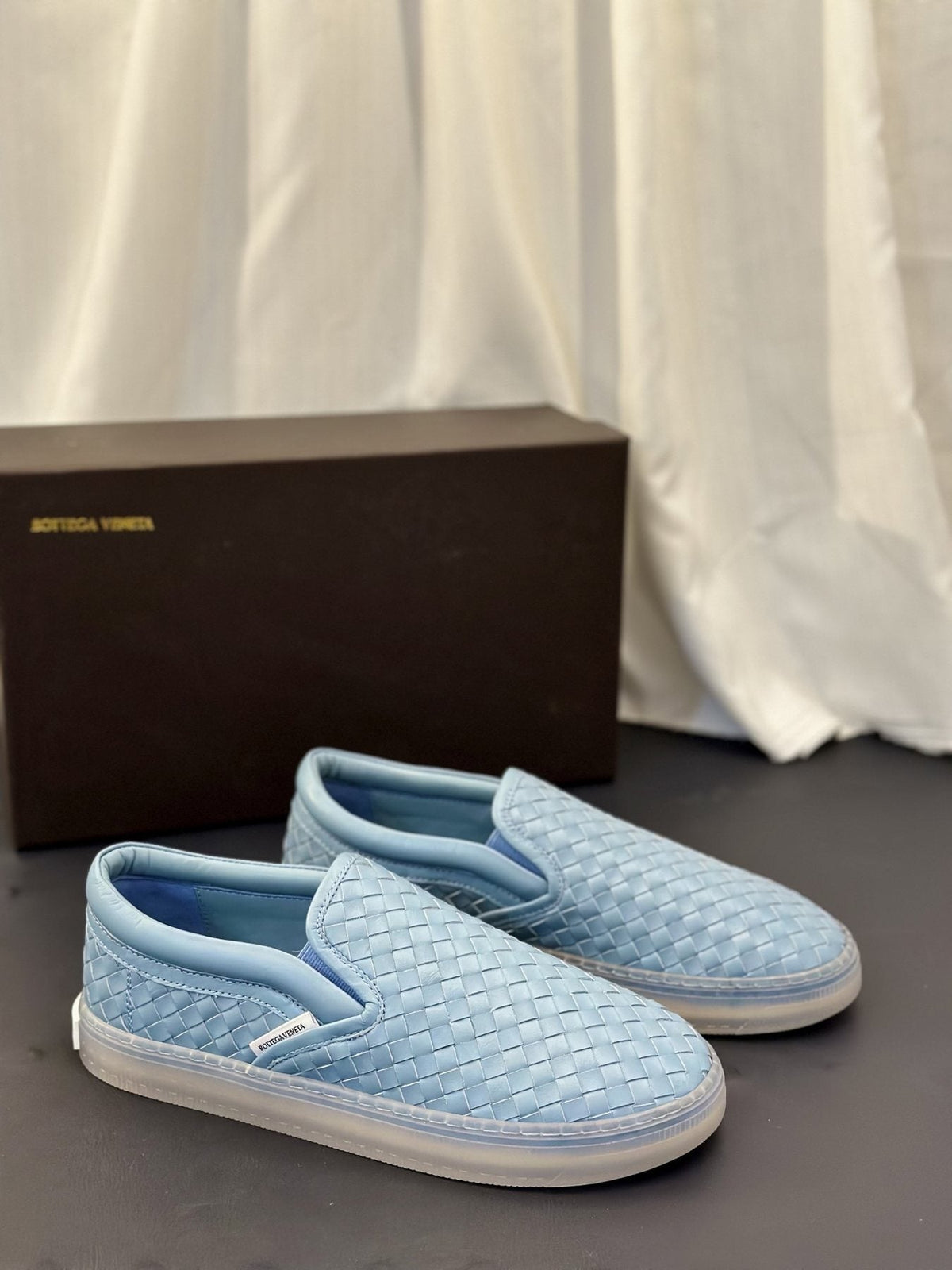 Bottega Veneta Woven Slip-On Sneakers